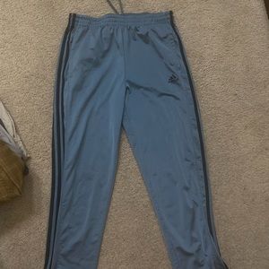 Adidas sweat pants blue grey color.  Silky L.